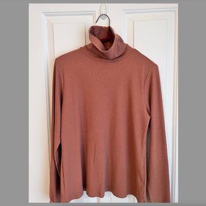 Copper Ribbed Turtleneck